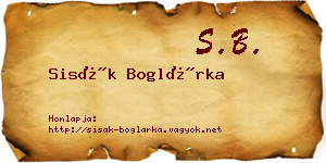 Sisák Boglárka névjegykártya