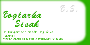 boglarka sisak business card