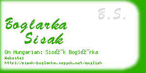 boglarka sisak business card